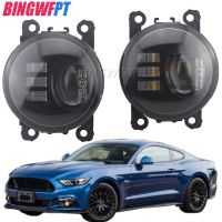 ไฟไฟ LED รถตัดหมอกสำหรับ Ford Mustang 2015 2016 2017 DRL H11 Lampu Jalan กลางวัน12V ไฟตัดหมอกตัดหมอก