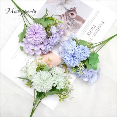 15 Designs Bridal Bouquet Artificial Flowers Bride Flower Fake Rose Peony Hydrangea for Wedding Party Home Decoration TM391
