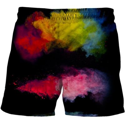 Casual Short Pants Speckled tie dye pattern 3D Print Mens Casual Streetwear Board Shorts Fashion Sportswear Beach Shorts Male