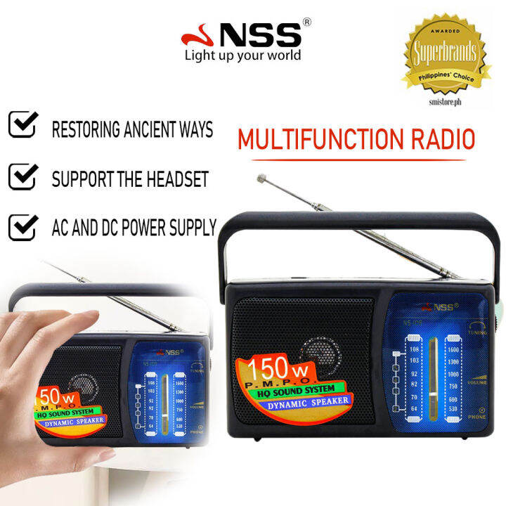 Portable Radio AM/FM/TV With 3 BAND High Sensitivity Receiver NSS NS ...