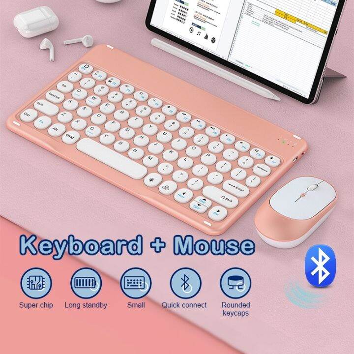 Wireless Bluetooth Keyboard Mouse Set 10 Inch Keyboards Mice Kit For ...