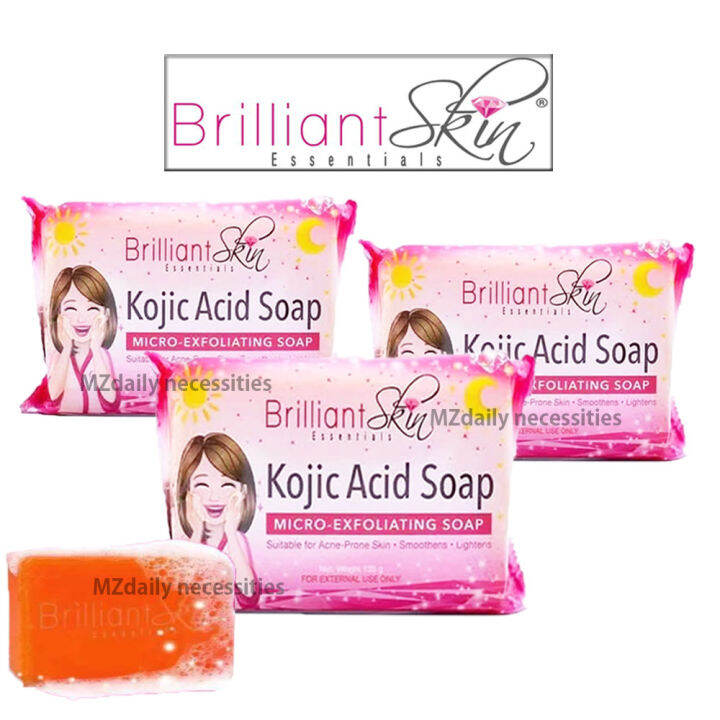 Set Of 3 Brilliant Skin Kojic Acid Soap Lazada Ph