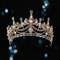 Luxury Zircon Bridal Tiaras Wedding Crown Rhinestone Headband Bridesmaid Hairband Hair Accessories Pearls Jewelry Bride HQ0804