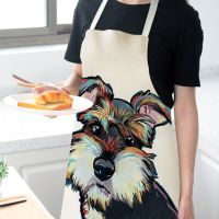 1Pcs Men Women Dog Printed Apron Kitchen Kawaii Kitchen Apron Funny  Cotton Linen Delantal Cocina Sleeveless Kitchen Home Hogar Aprons