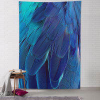 Tapestry Wall Decor Colorful Textured Feathers Handing Cloth Tapestry Wall Background