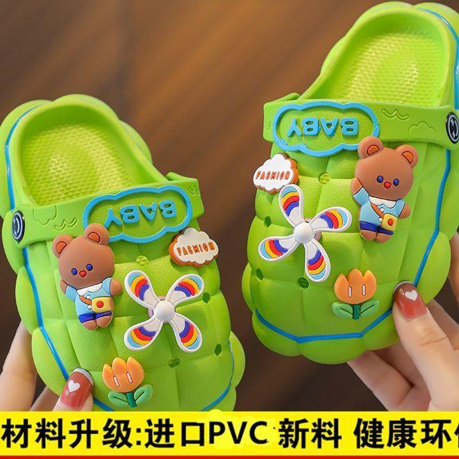 hot-sale-childrens-sandals-slippers-summer-hole-shoes-spongebob-baotou-cartoon-cute-soft-bottom-non-slip-wear-resistant-home