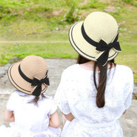 Parent-Child Hat Mother And Child Big Brim Summer Outing Sun Protection Sun Hat Children Hat Baby Foldable Mother Little Girls Straw Hat