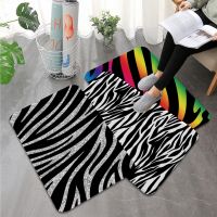 Zebra pattern Kitchen Mat Bedroom Living Room Carpet Entrance Doormat Home Hallway Floor Mat Bathroom Anti-Slip Rug