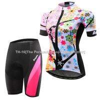 ❈ QLE 2020 Pro Team Cycling Jerseys Set Women MTB Cycling Clothing Anti-UV Bicycle Short Sleeves Bike Clothes