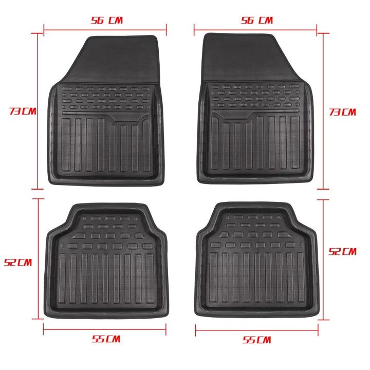 4ชิ้นเสื่อรถสากลสำหรับ-suv-ซีดานกันน้ำลื่นสำหรับ-bmw-x5-e70สำหรับ-vw-touareg-อุปกรณ์เสริมในรถยนต์แผ่นพื้น