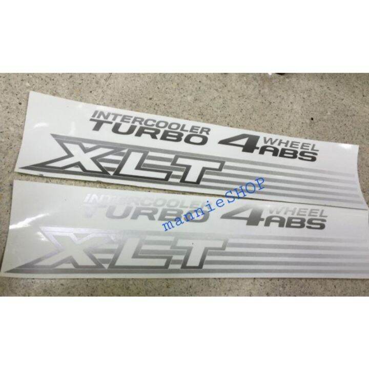 สติ๊กเกอร์แบบดั้งเดิมติดท้ายรถ-ford-คำว่า-xl-intercooler-turbo-4wheel-abs-หรือ-xlt-intercooler-turbo-4wheel-abs-ติดรถ-แต่งรถ-ฟอร์ด-sticker-สติ๊กเกอร์-อย่างดี-หายาก