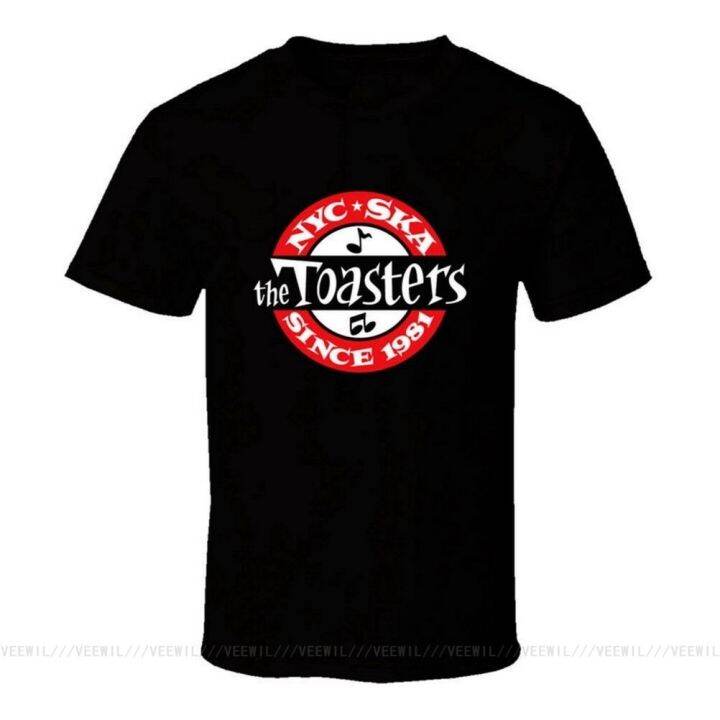 แขนสั้นโอเวอร์ไซส์ใหม่ เสื้อยืดผ้าฝ้าย 100 พิมพ์ลาย The Toasters Nyc