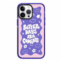 《KIKI》Original glitter CASE. TIFY Cute Phone Case for iphone 14 14plus 14pro 14promax 11 12 13promax High-end shockproof hard case Cartoon Elegant positive doodle cloud 2023 Official New Design Luxury Style Purple