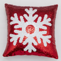 Christmas Sequins Cushion Cover Magical Red and White Sofa Throw Pillows Case Changing Nordic Home Decorative Pillowcase for Bed