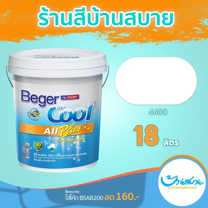 สีทาบ้าน-ถังใหญ่-beger-คูลออลพลัส-กึ่งเงา-สีขาว-4400-สีทาภายนอก-สีทาภายใน-สีทาบ้าน-สีเบอร์