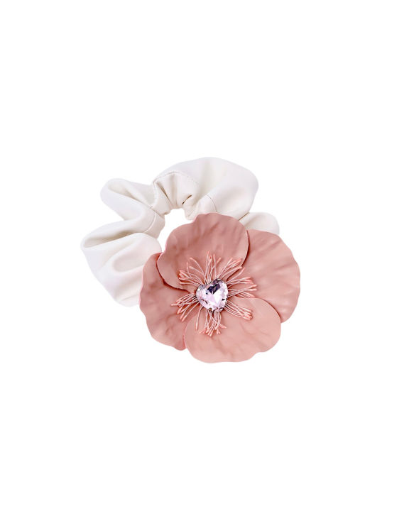 kloset-poppy-hairband-ps22-acc015-หนังยาง-หนังยางดอกไม้-หนังยางkloset-หนังยางแฟชั่น-หนังยางตกแต่ง-เครื่องประดับ