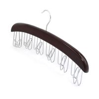 J1Multifunctional Wooden Belt Hanger Belts Rack Tie Hanger Scarf Holder Organizer Wardrobe Storage Hanger 12 Hooks