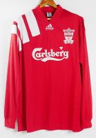 A8 LIVERPOOL HOME CENTENARY 1992-1993 LONG SLEEVED RETRO FOOTBALL SHIRT SOCCER JERSEY