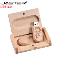 JASTER USB 3.0 (free custom logo) customer LOGO laser engraving wooden Box 8GB 16GB 32GB 64GB USB Flash Drive photography gift