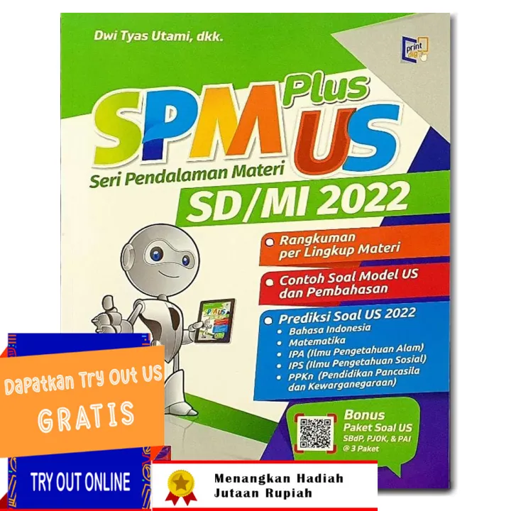 Buku Soal Spm Plus Us 2022 Kelas 6 Sd Dan Kunci Jawaban Lazada Indonesia