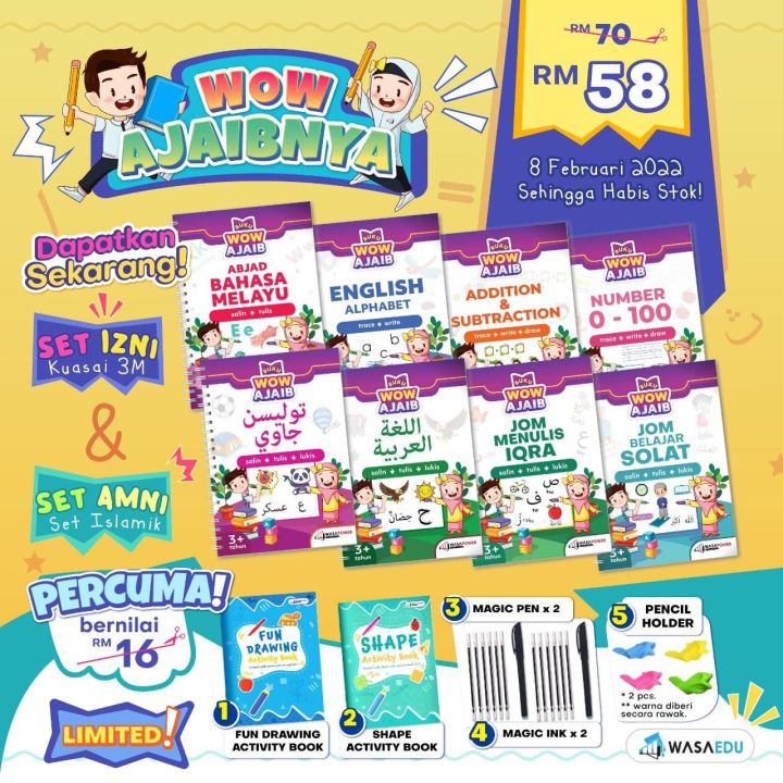 BUKU TULISAN AJAIB DGN FREE GIFT UTK 4 TAHUN MAGIC WRITING BOOK | Lazada