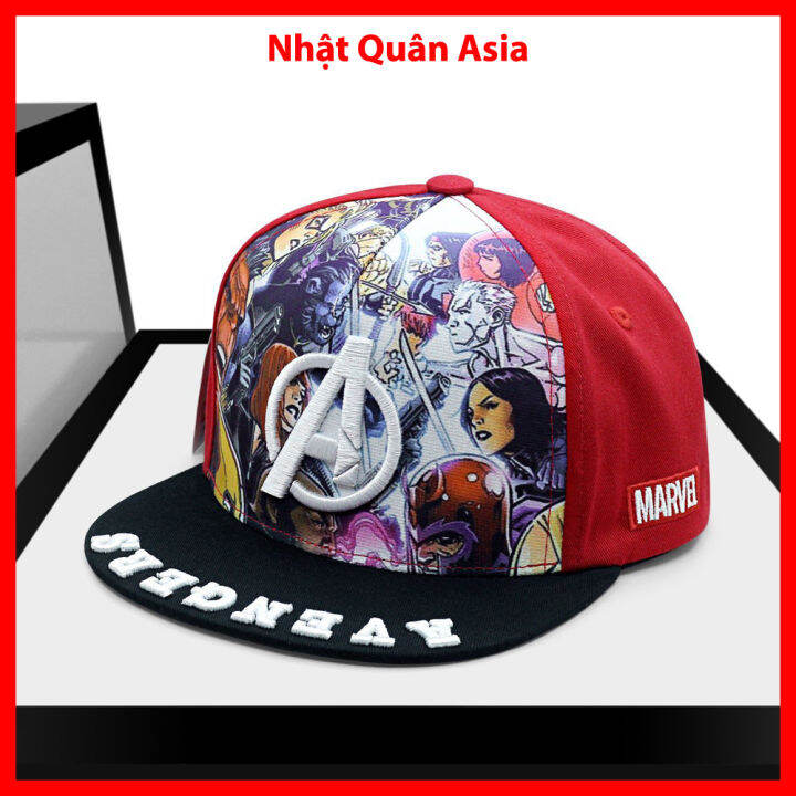 Mũ nón trẻ em Marvel Avengers logo A thêu nổi snapback form đẹp cá ...