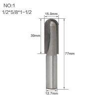 ก้าน1/2 CNC คาร์ไบด์ใบมีดยาวเครื่องมือสำหรับกัดเซาะกล่องแกนดอกสว่านโนสกลมเราเตอร์เข้าถึงได้นาน1ชิ้น