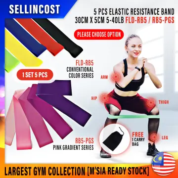 Buy Pro Fitness Resistance Tube Set - 5 Bands