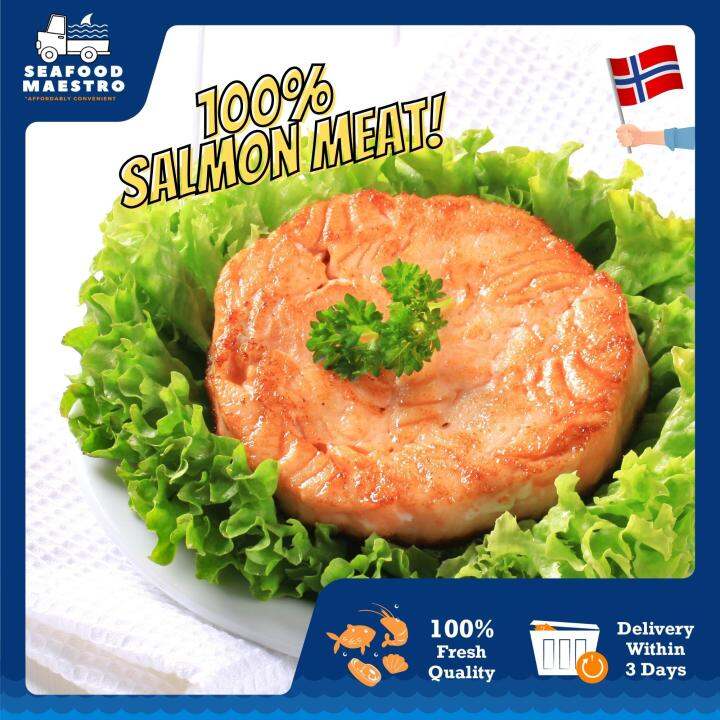 [Seafood Maestro] Norwegian Salmon Burger Patty x 5 pieces (110gm/pc