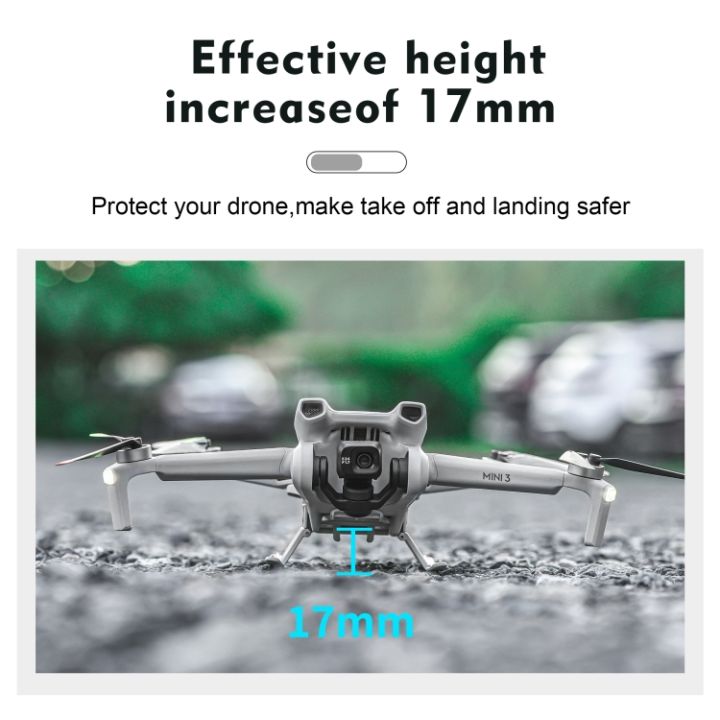 ชั้นสำหรับฝึกป้องกันการตกลงจอดเพิ่มแบบพับได้สำหรับ-dji-mini-3-สีเทา