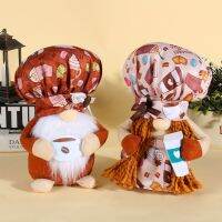 Coffee Gnome Dolls Kitchen Chef Plush Handmade Doll Baker less Dwarf Swedish Farmhouse Decor ตกแต่งคริสต์มาสปีใหม่