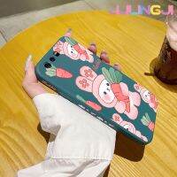 Jlingji เคสสำหรับ Huawei P10 Plus เคสโทรศัพท์ลายขอบซิลิโคนนิ่มนิ่มลายการ์ตูนกระต่ายแครอทสี่เหลี่ยมดั้งเดิมเคสป้องกันกล้องเลนส์คลุมทั้งหมดเคสฝาครอบเคสนิ่ม