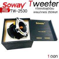 [จัดส่งทันที ] ทวิตเตอร์อลูมิเนียมแหลมปากแตร Soway รุ่น TW-2530  ปากอลูมิเนียม​ อย่างหนา​ ขนาดปาก4 นิ้ว 1ข้าง ลำโพงเสียงแหลมนรก 4โอม 250 วัตต์