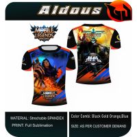 2023 In stock Full Sublimation  T-Shirt Mobile Legends 3D Print T-Shirt Summer Breathable Short Sleeve Tee，Contact the seller to personalize the name and logo