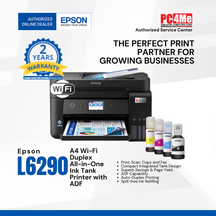 Epson Ecotank L6290 A4 Wi Fi Duplex All In One Ink Tank Printer With Adf Lazada Ph 8866