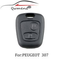 ปลอกหุ้มกุญแจรีโมต2ปุ่มสำหรับ Peugeot 307 107 207 407 306 406 1007 Fob เคส