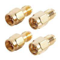 SMA Male Plug (Pin) to RP-SMA Female (Pin) Coupling Nut Connector Adapter for Wi-Fi Antenna / Signal Booster(Pack of 4)