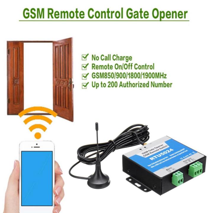 gsm-สวิตช์รีเลย์ประตู-rtu5024รีโมทคอนโทรลไร้สายที่เปิดประตู