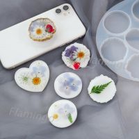 FLGO Round Phone Grip Epoxy Resin Mold Silicone Phone Socket Circle Resin Molds Tools