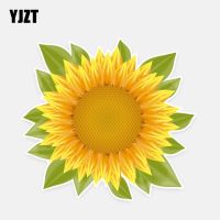 YJZT 12.8*12CM Beautiful Sunflower Decor Colored Car Stickers Bumper Car Window Personalized 11A0733 Bumper Stickers Decals  Magnets