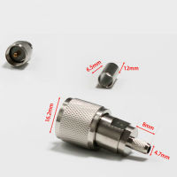 1PC ใหม่ UHF ปลั๊ก PL259 RF coax connectorCrimp สำหรับ RG58,RG142,RG400, LMR195 ยาวตรง Nickelplated