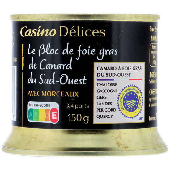 Gan ngỗng xông khói csn 150g - bloc de foie gras de canard du sud - ảnh sản phẩm 1