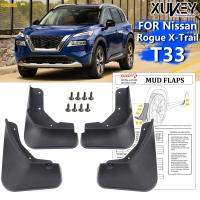 4Pcs ชุดแม่พิมพ์ด้านหน้าด้านหลังรถ Mud Flaps สำหรับ Nissan Rogue X-Trail T33 2021 2022 Mudflaps Splash Guards Mud Flap Mudguards Fender