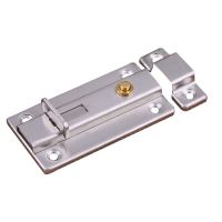 3inch Stainless Steel Security Latch Door  Button Anti-theft Latch Toilet Door Automatic Spring Latch Deadbolt Door Hardware Locks Metal film resistan