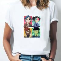 Gorillaz เสื้อยืดผู้หญิงอะนิเมะน่ารักพิมพ์ลายแมว