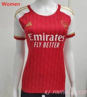 Arsenal Home ชุดเจอร์ซีย์สีแดง23-24เสื้อแข่งฟุตบอลคุณภาพไทยสำหรับสุภาพสตรี