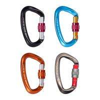 คลิปหนีบคาราไบเนอร์ขนาดเล็ก D Type Carabiner สำหรับพังแคมป์ปิ้งกลางแจ้ง