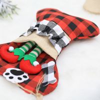 Merry Christmas for Home Christmas Tree Pendant Burlap Bone Christmas Stocking 2023 Navidad New Year Christmas Decoration Xmas