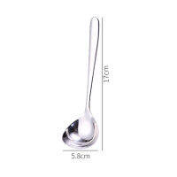 ZM【In Stock】Stainless เหล็กช้อนซุปสำหรับ Home Kitchen ซอสปรุงอาหารช้อน