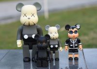 Bearbrick 200%&amp;400% KAWS cross eye Fashion doll model toy โมเดลตุ๊กตาหมี แฮนด์เมด hand-made Sesame Street building block Violent bear doll